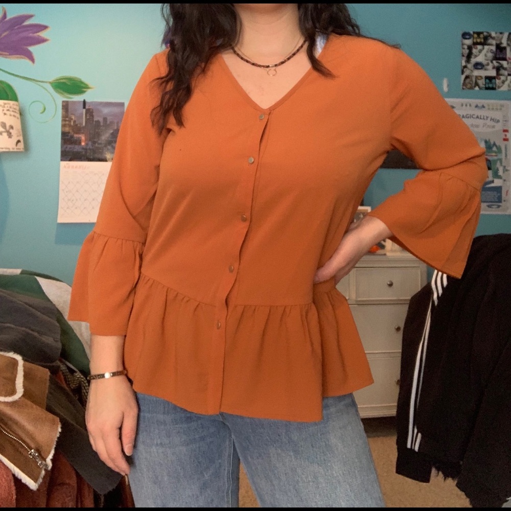 Frank & Oak peplum blouse